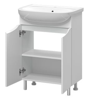 Напольная тумба под раковину Misty Смайл 60см белый